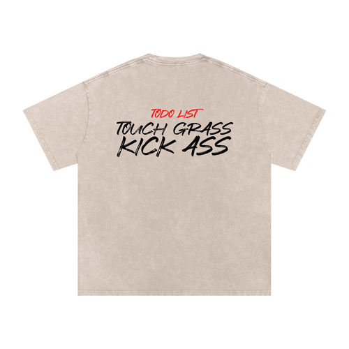 Snow Washed Oversized Cotton T-Shirt